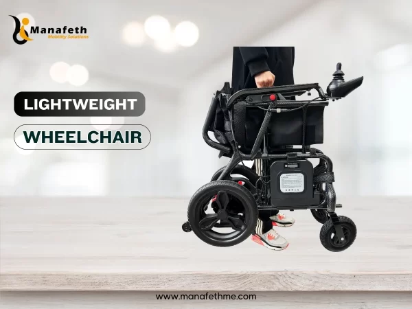 Folded Lightweight Wheelchair Right Side View