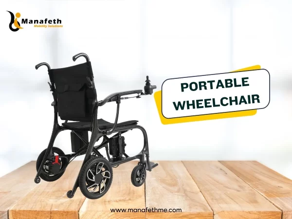 Portable Wheelchair Right Rear View